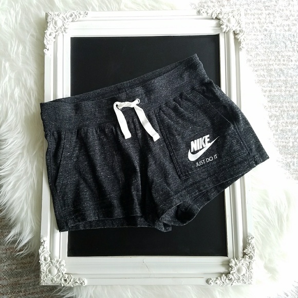 Nike Pants - Nike | Vintage Gym Shorts Gray Cotton Drawstring